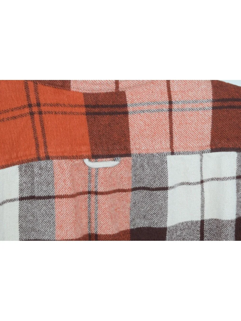 Levi's Relaxed Fit Plaid Flannel Shirt Orange Brown and Cream Button-Up, Size S